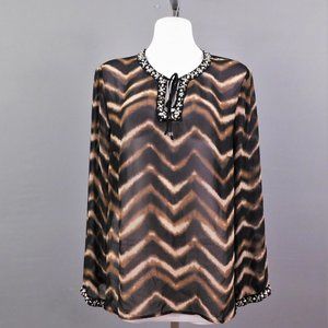 Marc Bouwer Women Shirt Brown Black L‎